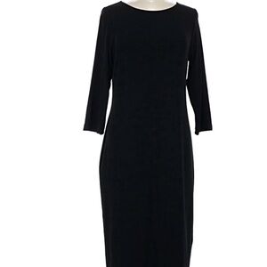 Chico’s Maxi Dress Classic Black Long Sleeve Size 1 Medium